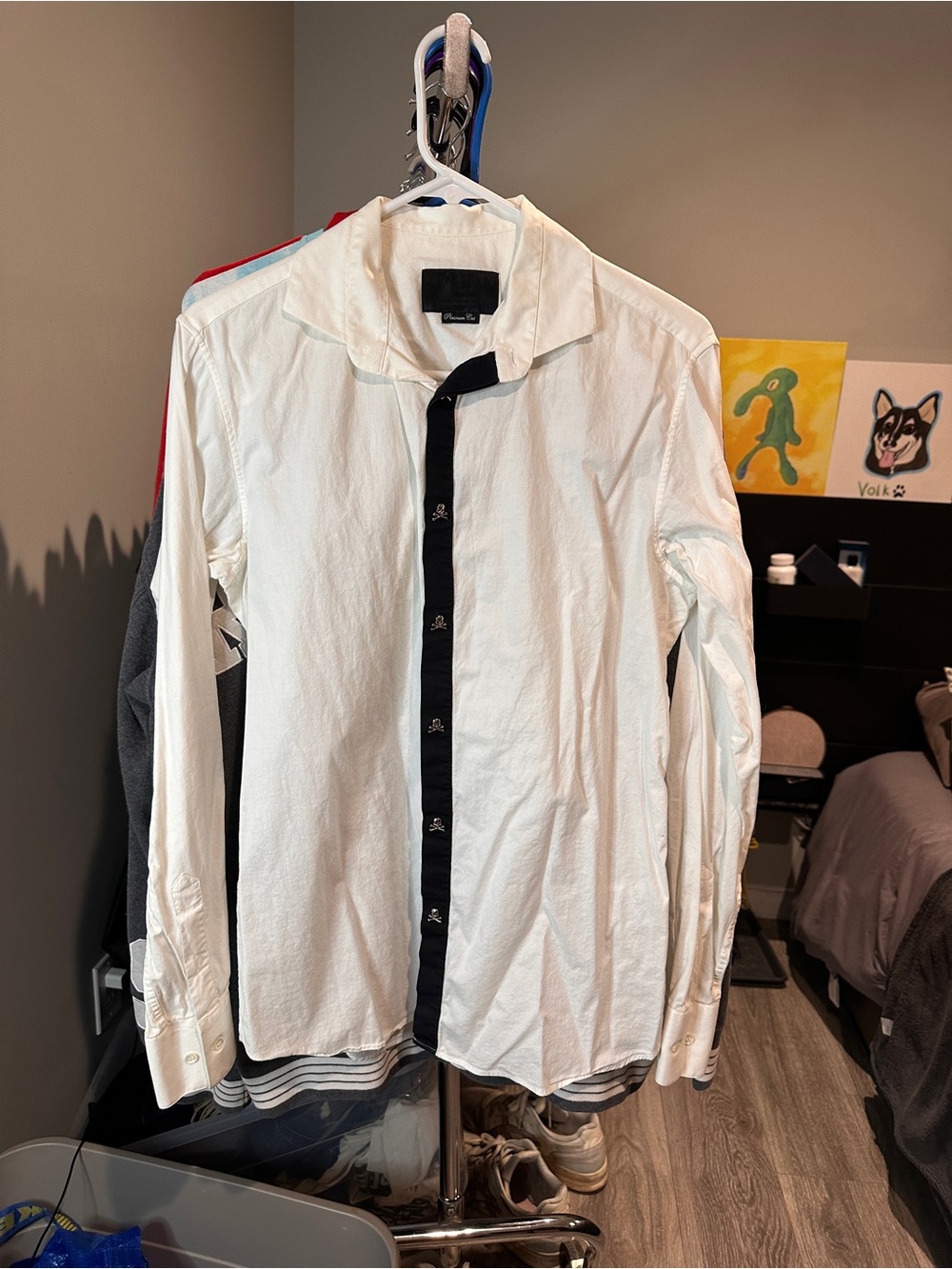 Philipp Plein Men’s Platinum Cut Button Down Size Large Pre-Owned